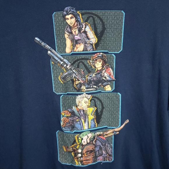 BorderLands 3, Short Sleeve Graphic T-shirt Navy, Mens Size : Large - Picture 3 of 4